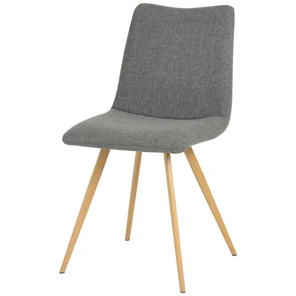 Scaun din lemn, metal, textil, gri