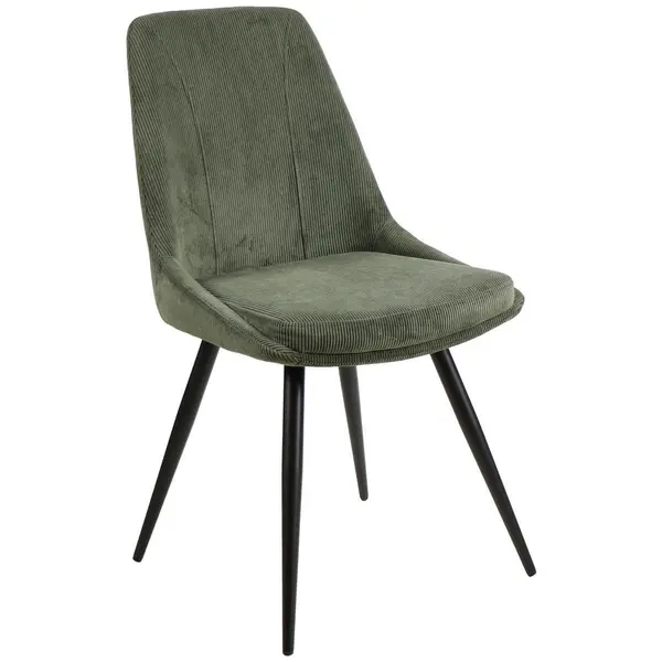 Scaun din lemn, metal, textil, verde