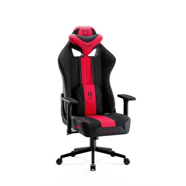 Scaun Din Material Textil Diablo X-Player 2.0 Small: Rosu-antracit Scaun Din Material Textil Diablo X-Player 2.0 Small: Roșu-antracit