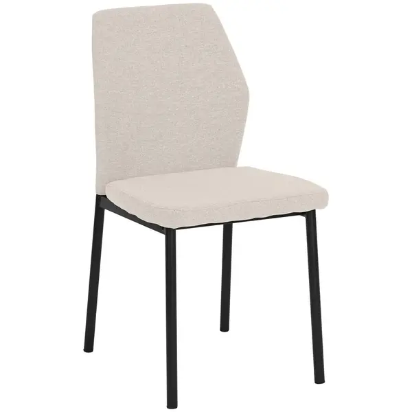 Scaun din metal, textil, bej