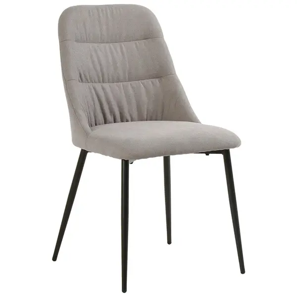 Scaun din metal, textil, maro, negru