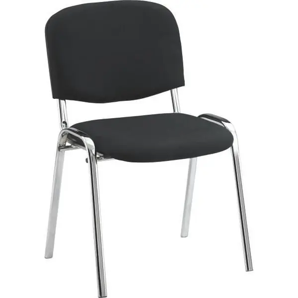 Scaun din metal, textil, negru