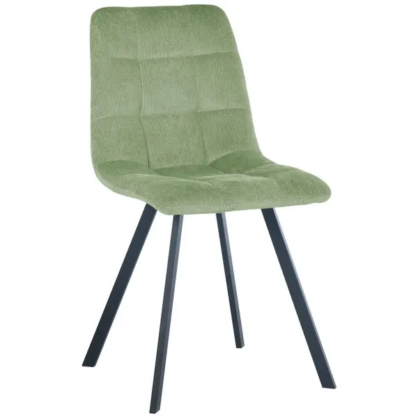 Scaun din metal, textil, verde