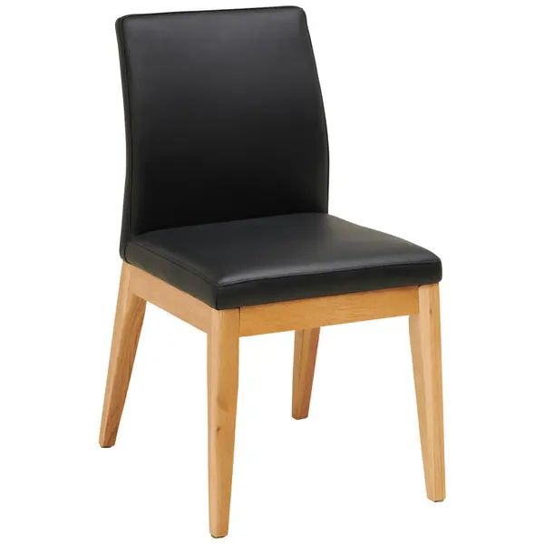 Scaun din piele, negru