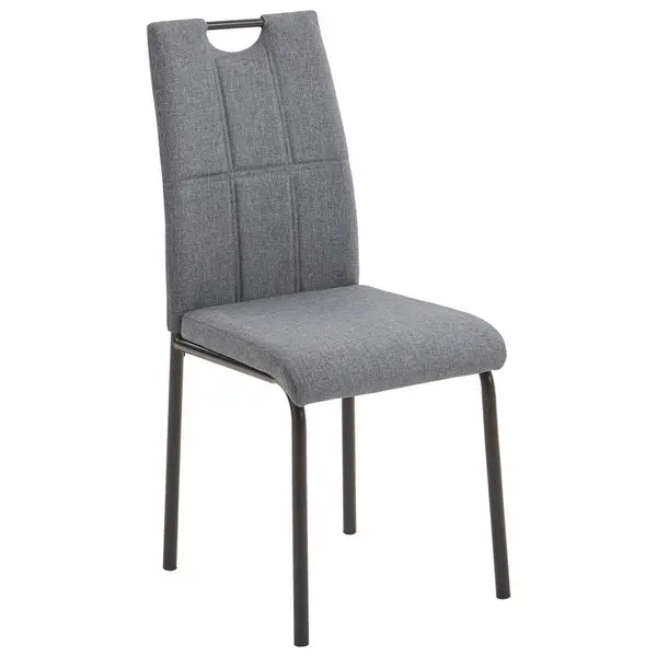 Scaun din textil, antracit, negru