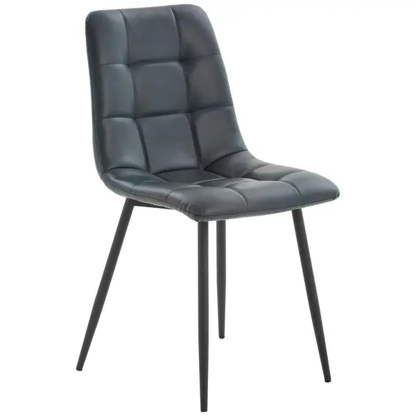 Scaun din textil, gri, negru