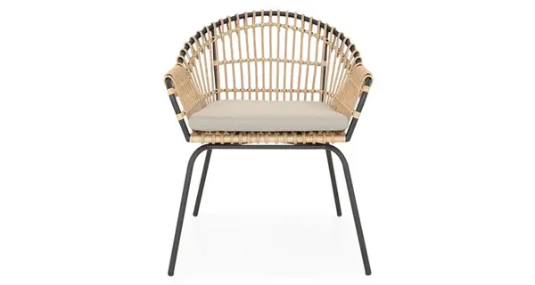 Scaun dining ALBA lungime 75 latime 68 inaltime 80 negru cu gri