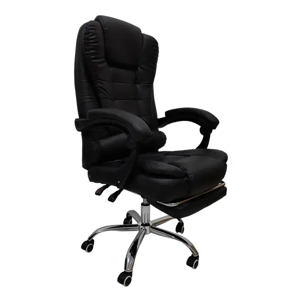 Scaun directorial cu bancheta Worko pakoworld piele PU, culoare negru, 53x69x114-122cm Scaun directorial cu banchetă Worko pakoworld piele PU, culoare negru, 53x69x114-122cm