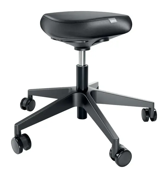 Scaun ergonomic negru Leitz reglabil 45-59 cm piele artificiala si roti pivotante Scaun ergonomic gri Leitz reglabil 47-60 cm piele artificiala si roti pivotante negru