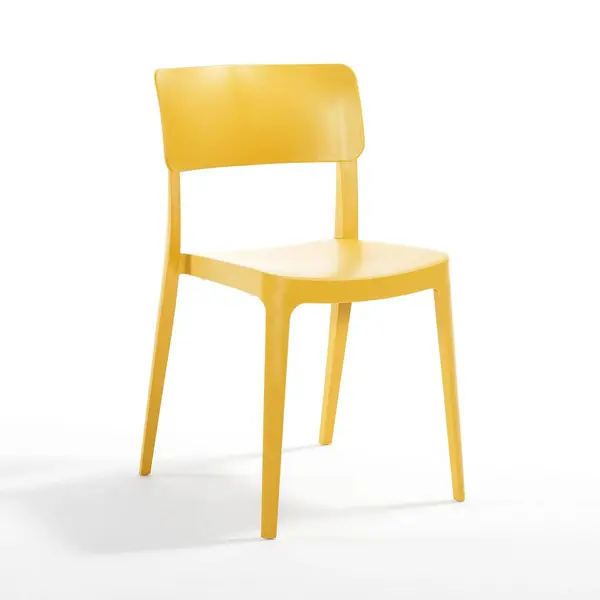 Scaun exterior Dynamic polipropilenă cu fibră de sticlă galben suprapozabil Scaun exterior Dynamic polipropilenă cu fibră de sticlă galben suprapozabil