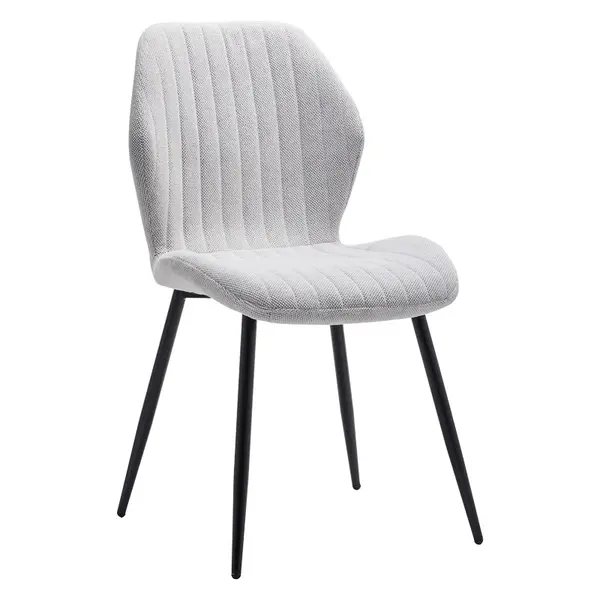 Scaun Fersity material alb-picior metalic, negru, 48x57x86 cm