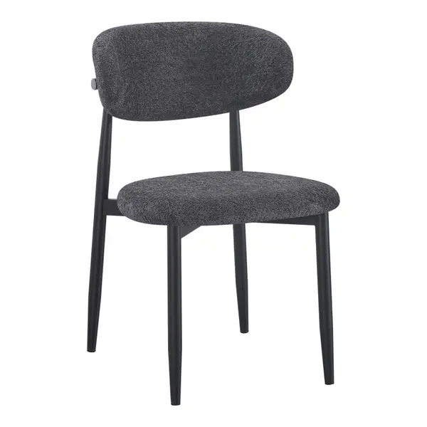 Scaun Folegio, a antracit cu picioare, negre, 50x57x79 cm