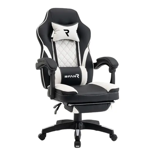 Scaun Gaming, Alb-Negru, WF-6028
