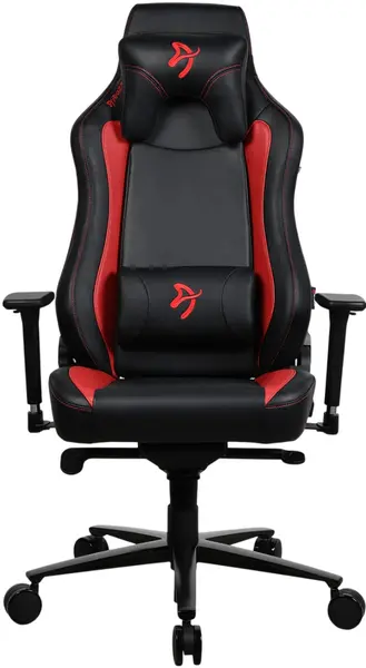 Scaun gaming Arozzi - Vernazza SoftPU, negru/roșu
