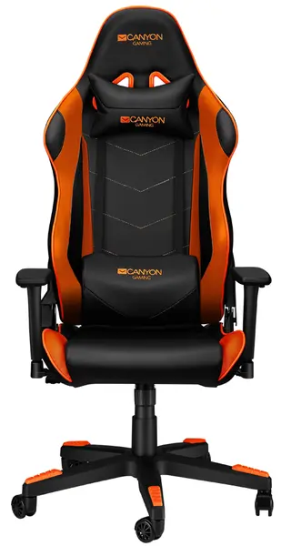 Scaun gaming Canyon - CND-SGCH4, negru/portocaliu