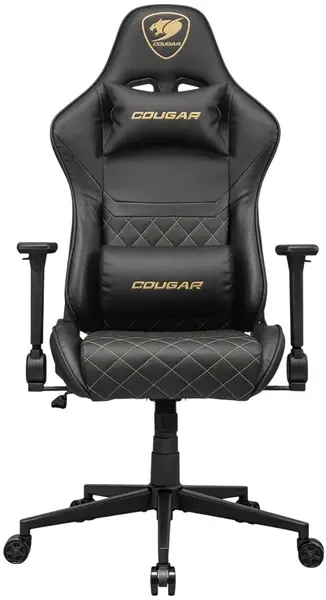 Scaun gaming COUGAR - Armor One V2 Gold, negru/auriu