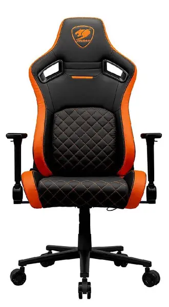 Scaun gaming Cougar - Defensor, negru/portocaliu