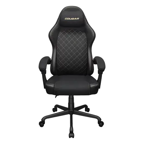 Scaun Gaming COUGAR Fusion EX Gold F, Max 120 kg, 117 cm (Negru/Auriu)