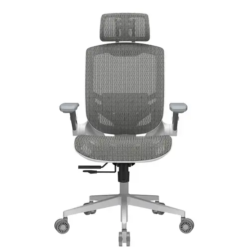 Scaun Gaming COUGAR Speeder One, Mesh, Max 120 kg, Cotiere pliabile 2D, Ajustare tetiera 3D (Alb)