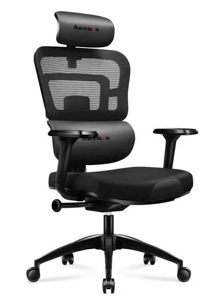 Scaun gaming Huzaro Combat 7.0, max 150 kg, Perna de cap si lombara ajustabile (Negru)