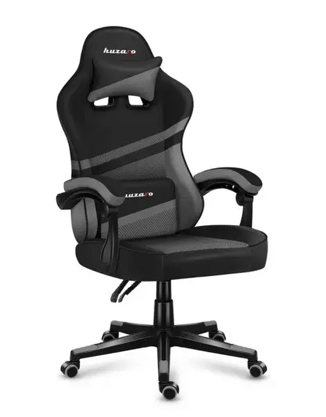 Scaun gaming Huzaro HZ-Force 4.4, Mesh, Cotiere moi, Perne lombara & cervicala, Cadru otel (Gri)