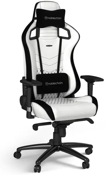 Scaun gaming noblechairs - EPIC Faux Leather, White/Black
