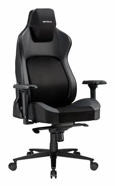 Scaun gaming Serioux PRIME, reglabil, maxim 150 kg, Negru