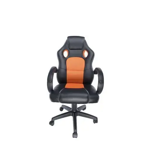 Scaun gaming Spacer Champ, reglabil (Negru/Portocaliu)