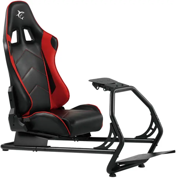 Scaun gaming White Shark - RSC-303 King of speed, simulator de curse, negru/roșu