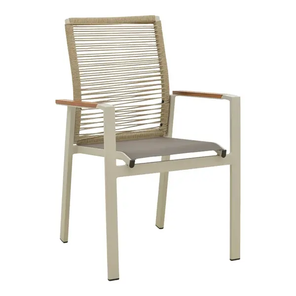 Scaun gradina, Aegean, Crem, 57x64x87 cm