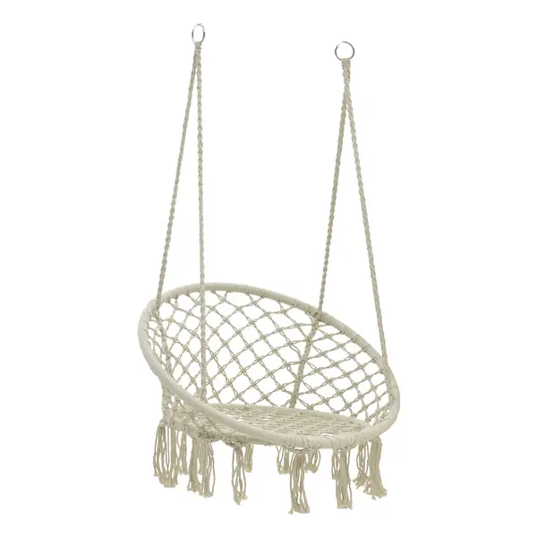 Scaun hamac Eventful rope, bej, 82x82x133 cm