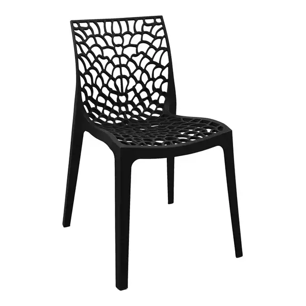 Scaun Hush, Pako World, PP, Negru, 50x57x81 cm