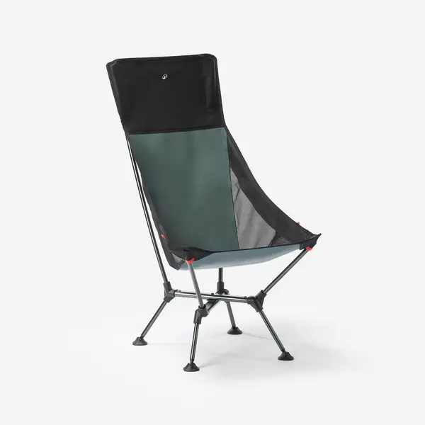 Scaun jos de camping, ultra compact, cu spătar înalt, 900 XL