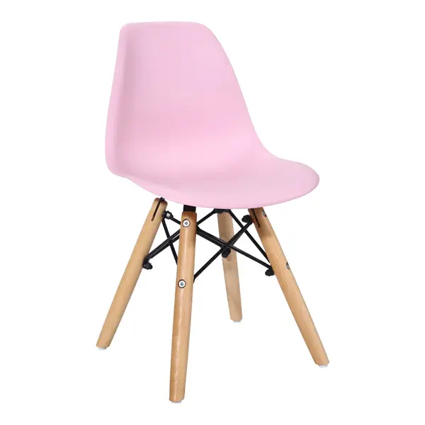 Scaun Julita pentru copii albastru si lemn de fag, Natural, 35x31x58 cm