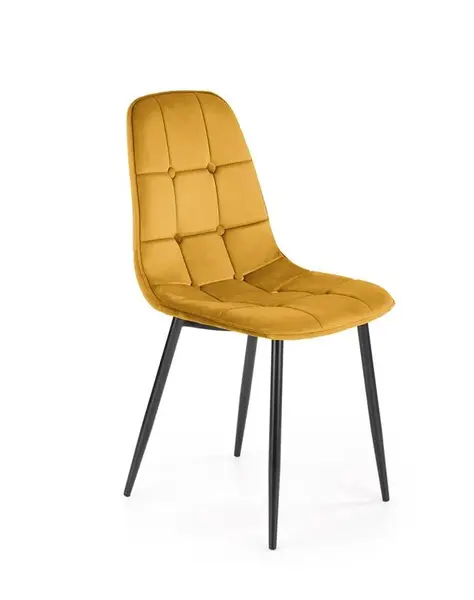 Scaun K417 velvet mustariu
