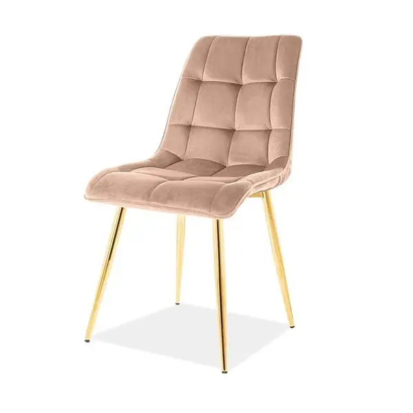 Scaun KIM GOLD-VELVET - Beige