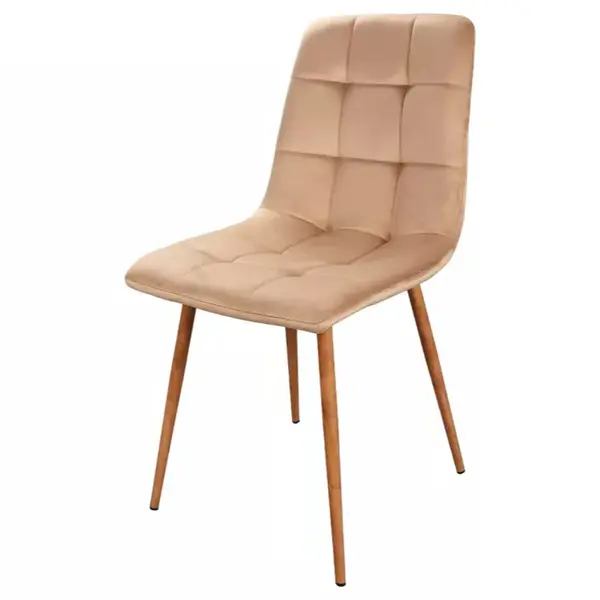 Scaun LAMA OAK-VELVET - Beige