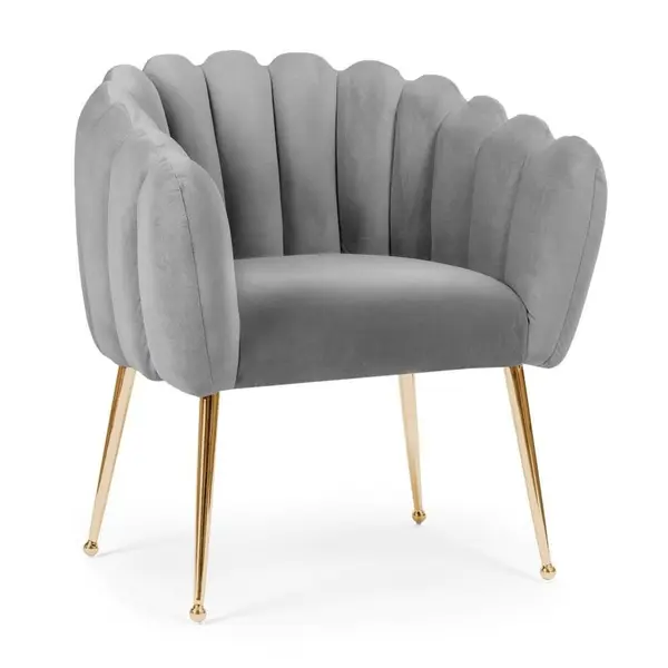 Scaun Lili gri inchis/gold – H81 cm