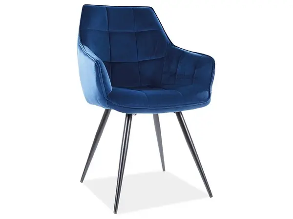 Scaun Lilia Velvet Albastru – l59 x A45 x H90 cm
