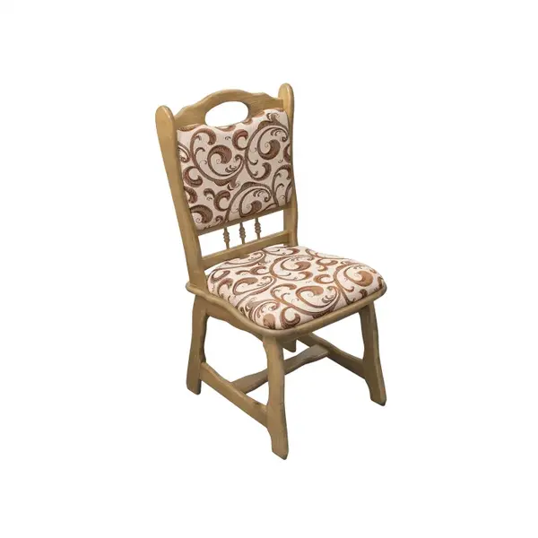 Scaun living FLANDER, cadru stejar + stofa print 05, 50x48x95 cm