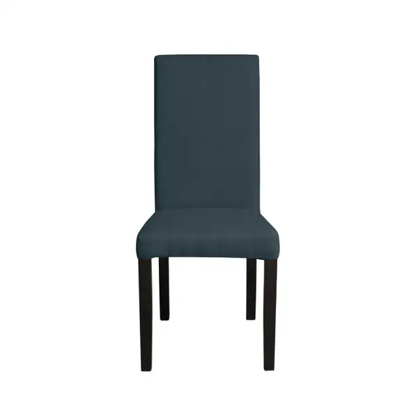 Scaun living TEO, picioare lemn wenge, stofa albastru, 46x60x98 cm
