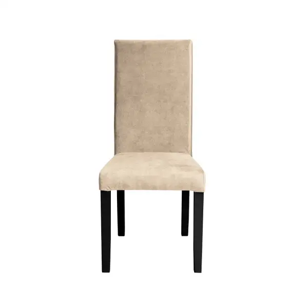 Scaun living TEO, picioare lemn wenge, stofa z bej, 46x60x98 cm