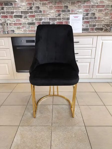 SCAUN MADISON NEGRU CU AURIU