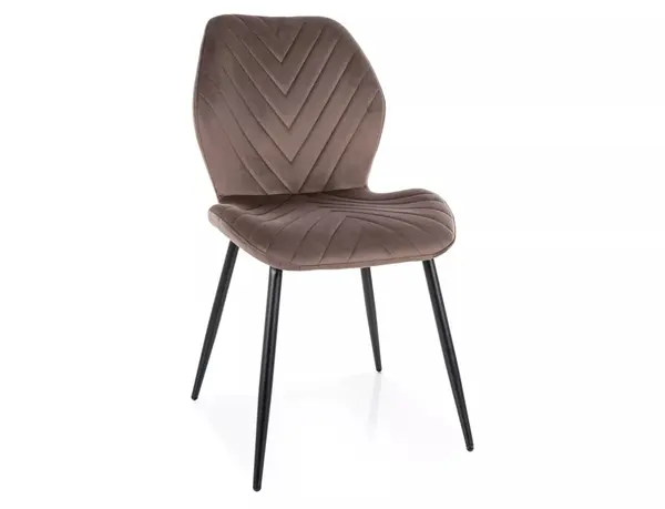 Scaun Mike velvet cappuccino/negru Blu38