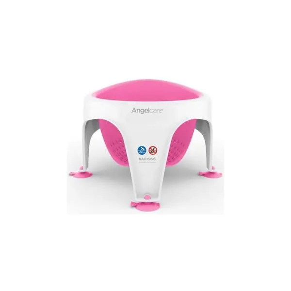 Scaun moale pentru baie Angelcare - 6-10 luni, roz