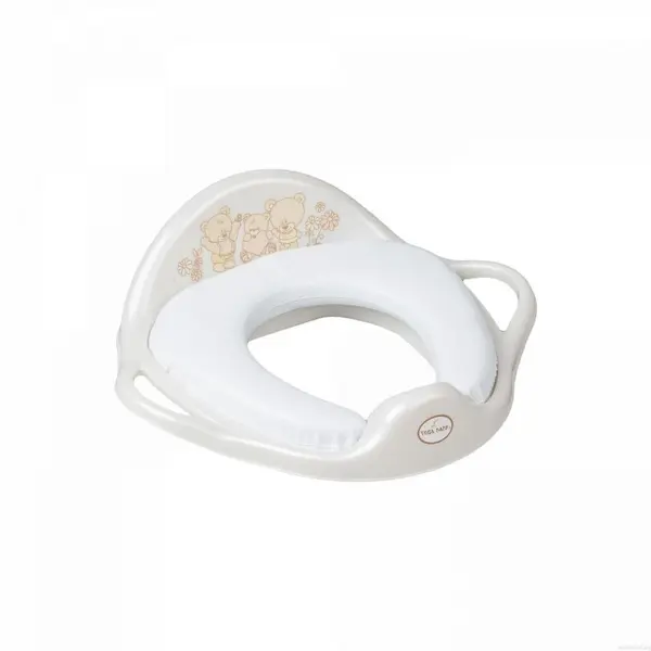 Scaun moale pentru toaletă Tega Baby - Bear, alb