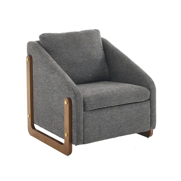 Scaun modern de accent pentru living, Gri | Aosom Romania