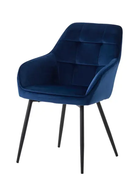 Scaun NOLAN SQUARE VELVET - Albastru