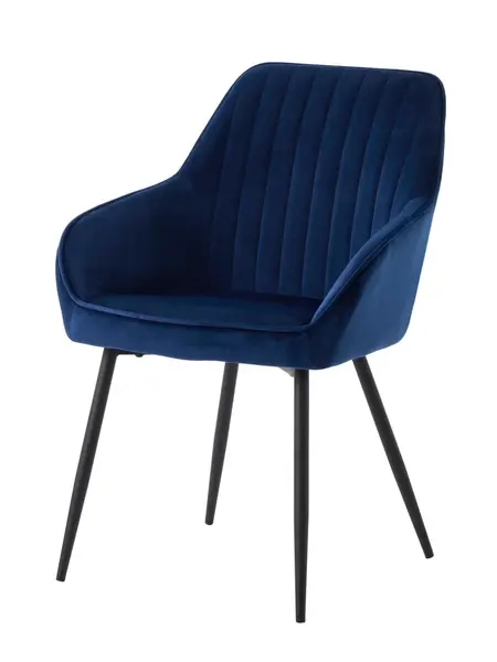 Scaun NOLAN STRIPE VELVET - Albastru