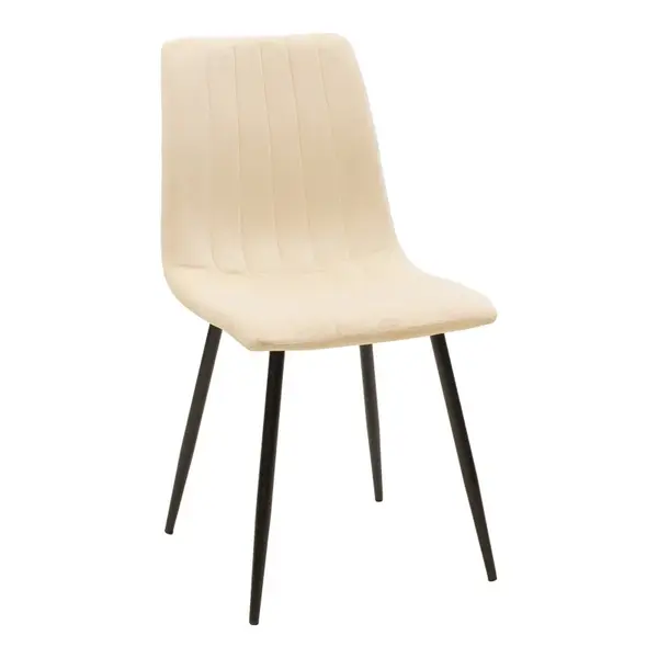 Scaun Noor, Pako World, Catifea, Bej-Negru, 44x53x86 cm